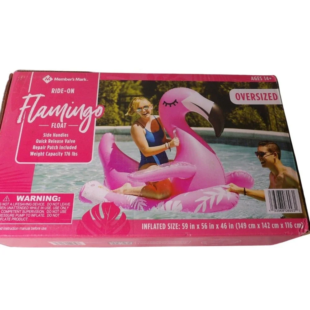 Member Mark Novelty Ride On Pool Float Flamingo